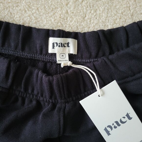 Pact Black Wide Leg Loopback Sweatpants - Picture 4 of 4